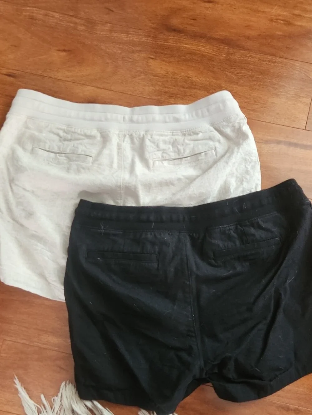 GAP Maternity Beige & Black Linen Shorts